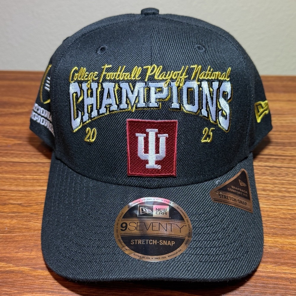 New Era Indiana Hoosiers National Champions CFP Playoff Champs Hat 9SEVENTY Cap